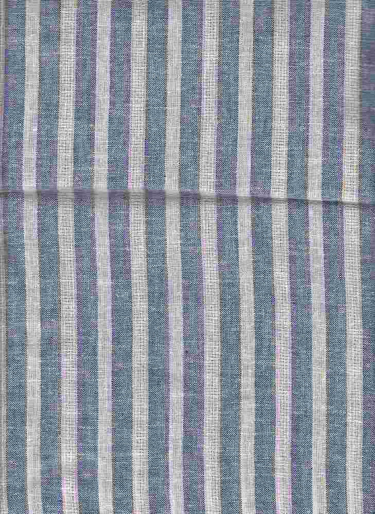 19500 STRIPE DENIM/WHITE BLUE LINEN PRINTS STRIPES WOVEN