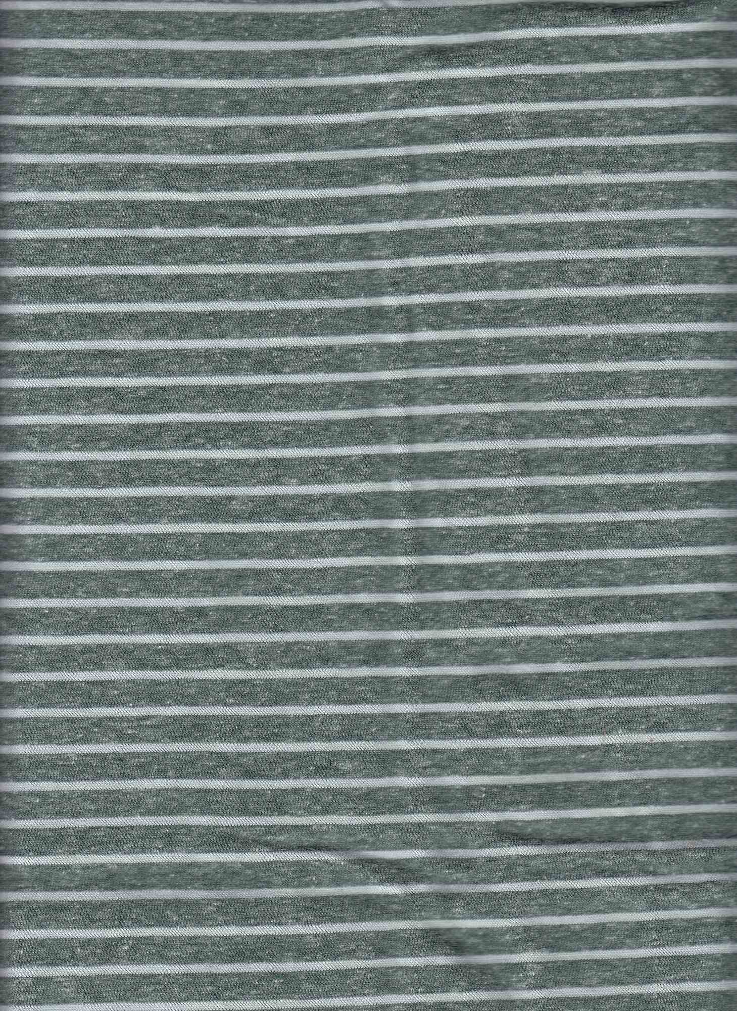 TRIBLEND STRIPE SPRUCE GREEN KNITS SLUB/NEPS STRIPES