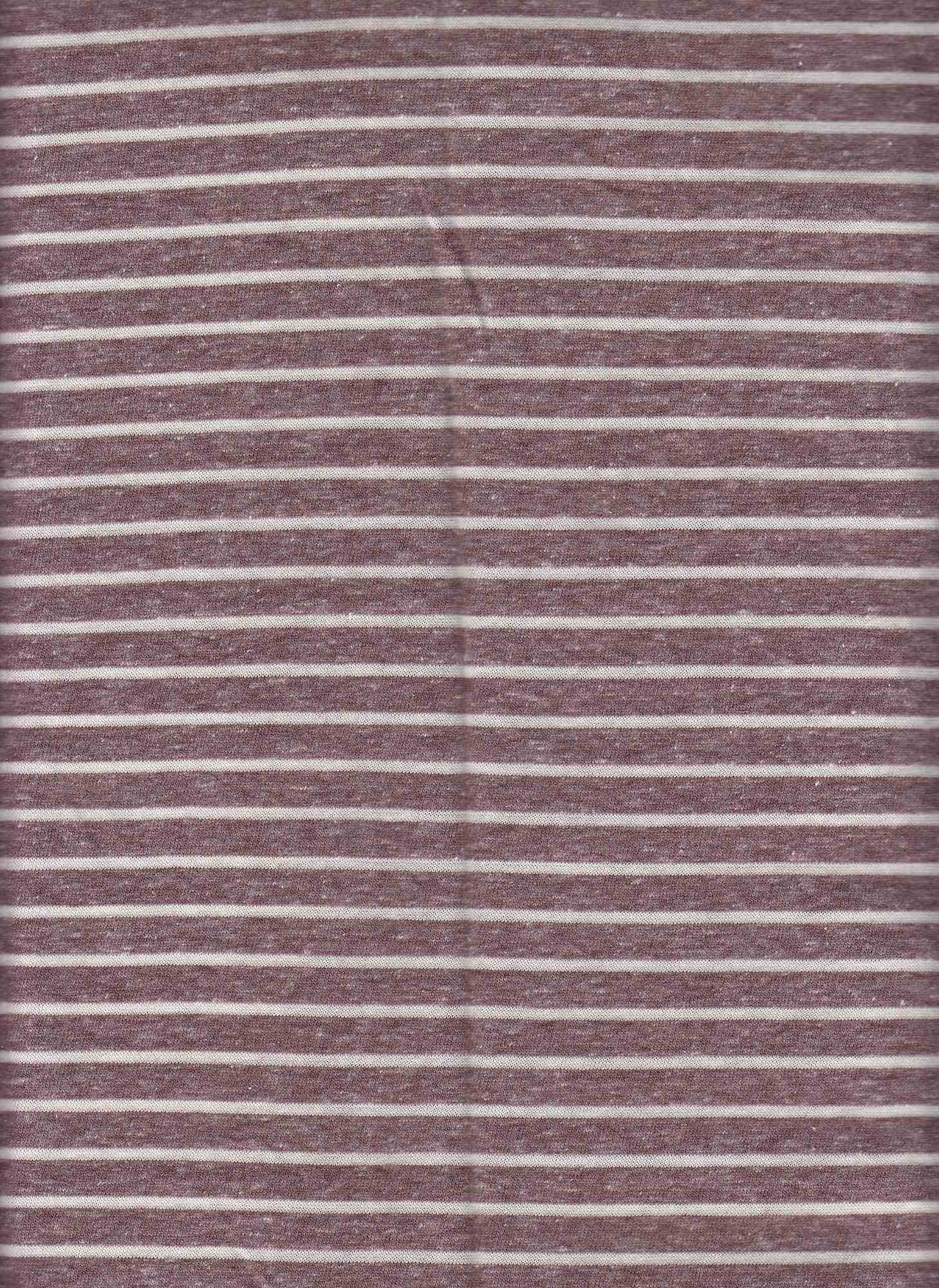 TRIBLEND STRIPE ELDERBERRY KNITS RED SLUB/NEPS STRIPES