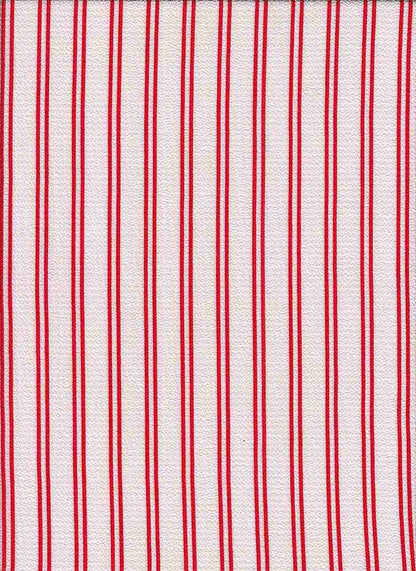 PSTR 10060 WHITE/RED CREPE PRINTS RED STRIPES WOVEN