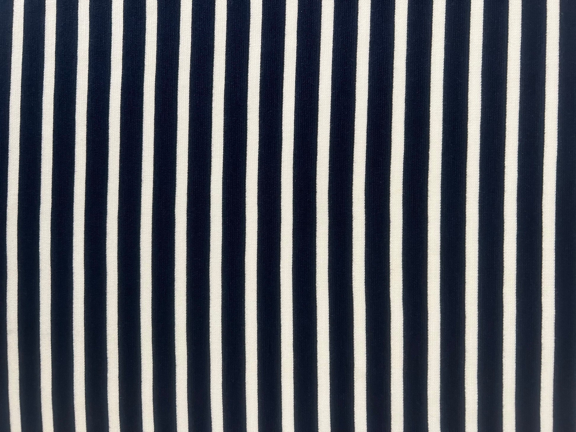 D0790 NAVY/WHITE BLUE KNITS PONTI/OTTOMAN STRIPES