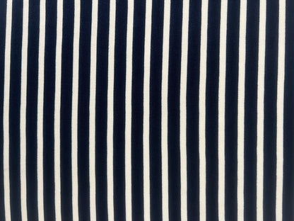 D0790 NAVY/WHITE BLUE KNITS PONTI/OTTOMAN STRIPES