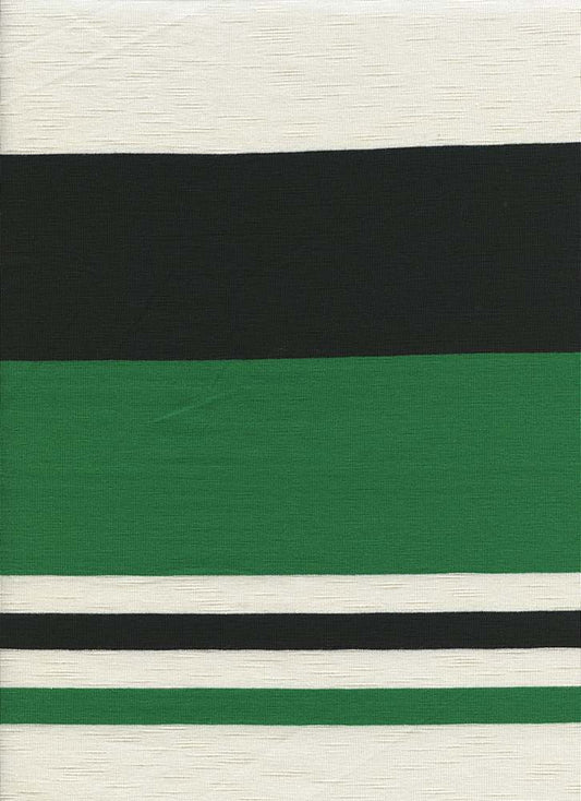 19511 KELLY GREEN KNITS RAYON SPANDEX STRIPES