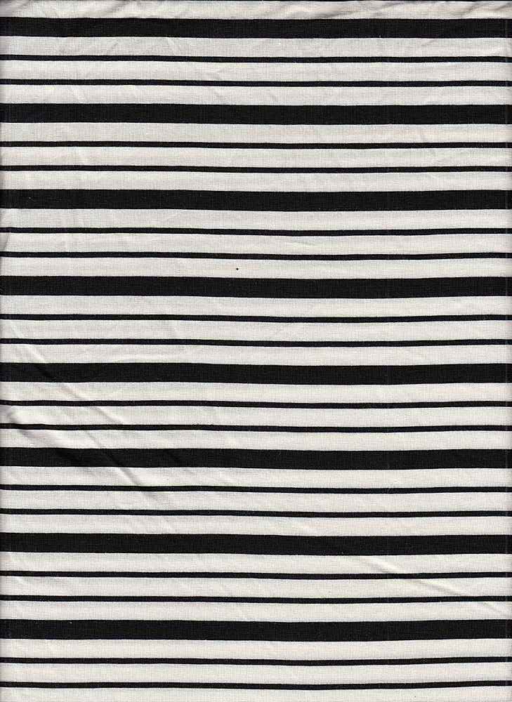 19513 BLACK/NATURAL BLACK KNITS RAYON SPANDEX STRIPES