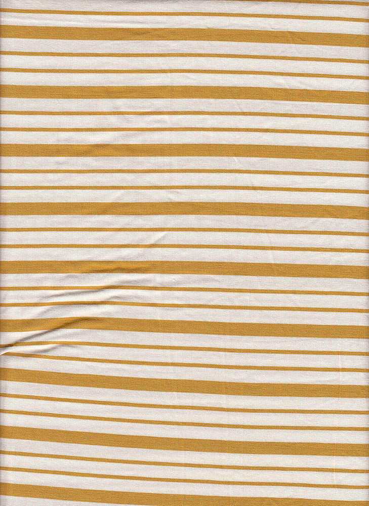 19513 MUSTARD/NATURAL KNITS RAYON SPANDEX STRIPES YELLOW