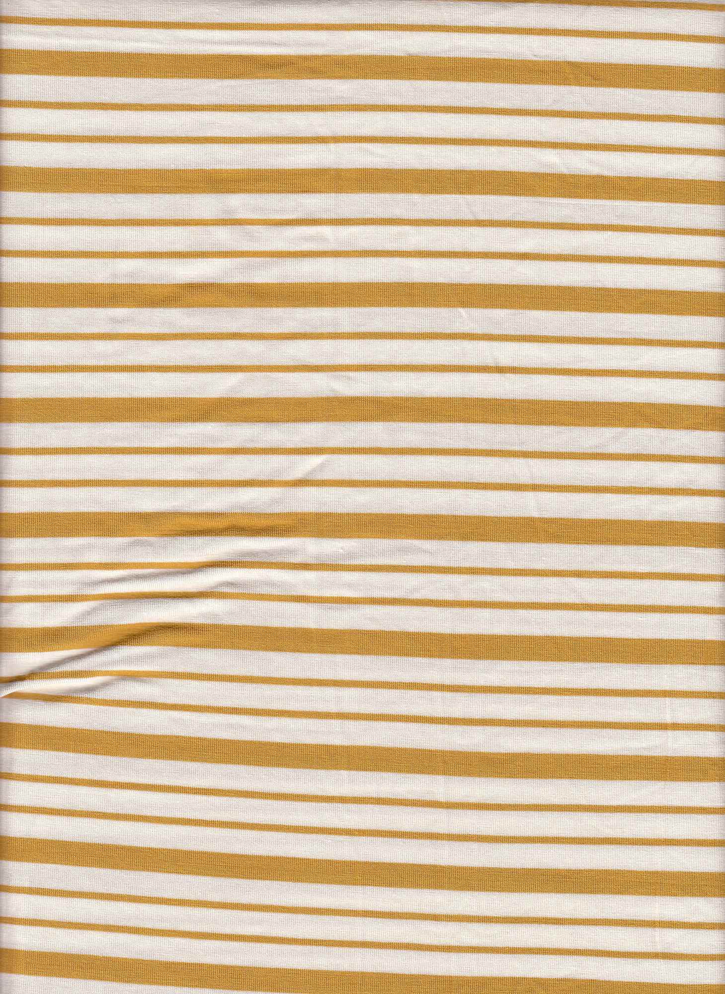 19513 MUSTARD/NATURAL KNITS RAYON SPANDEX STRIPES YELLOW