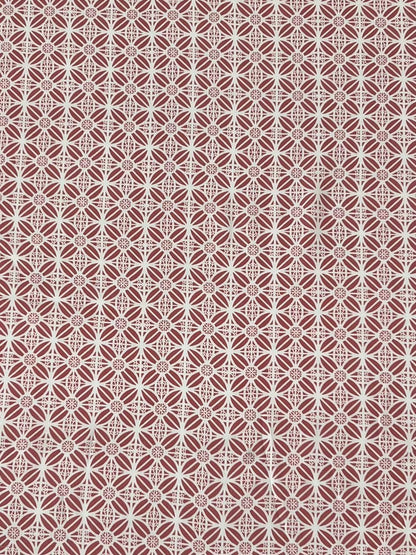 180616 LATTICE CORAL CHALLIS ORANGE PRINTS WOVEN