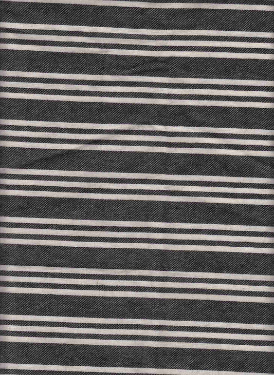 19531 BLACK BLACK PRINTS RECYCLED STRIPES WOVEN