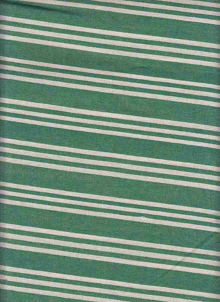 19531 GREEN GREEN PRINTS RECYCLED STRIPES WOVEN