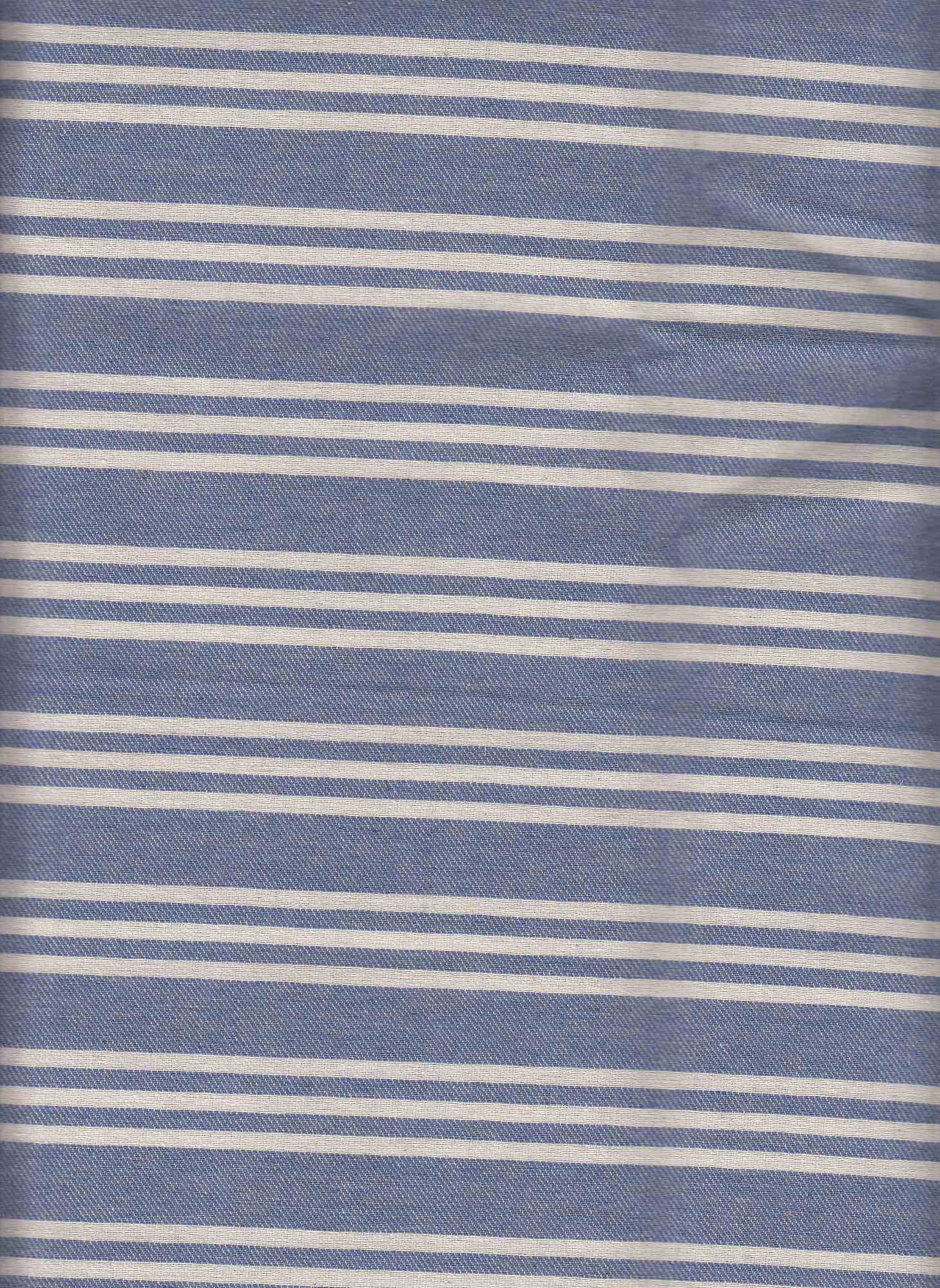 19531 CHAMBRAY BLUE PRINTS RECYCLED STRIPES WOVEN
