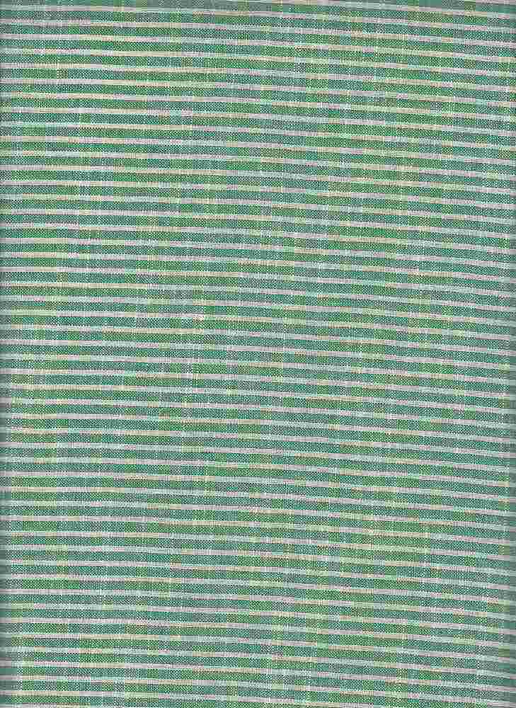 19532 GREEN GREEN PRINTS RECYCLED STRIPES WOVEN