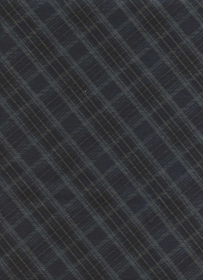 180707BIAS MADR NAVY BLUE KNITS PLAID PONTI/OTTOMAN PRINTS RED