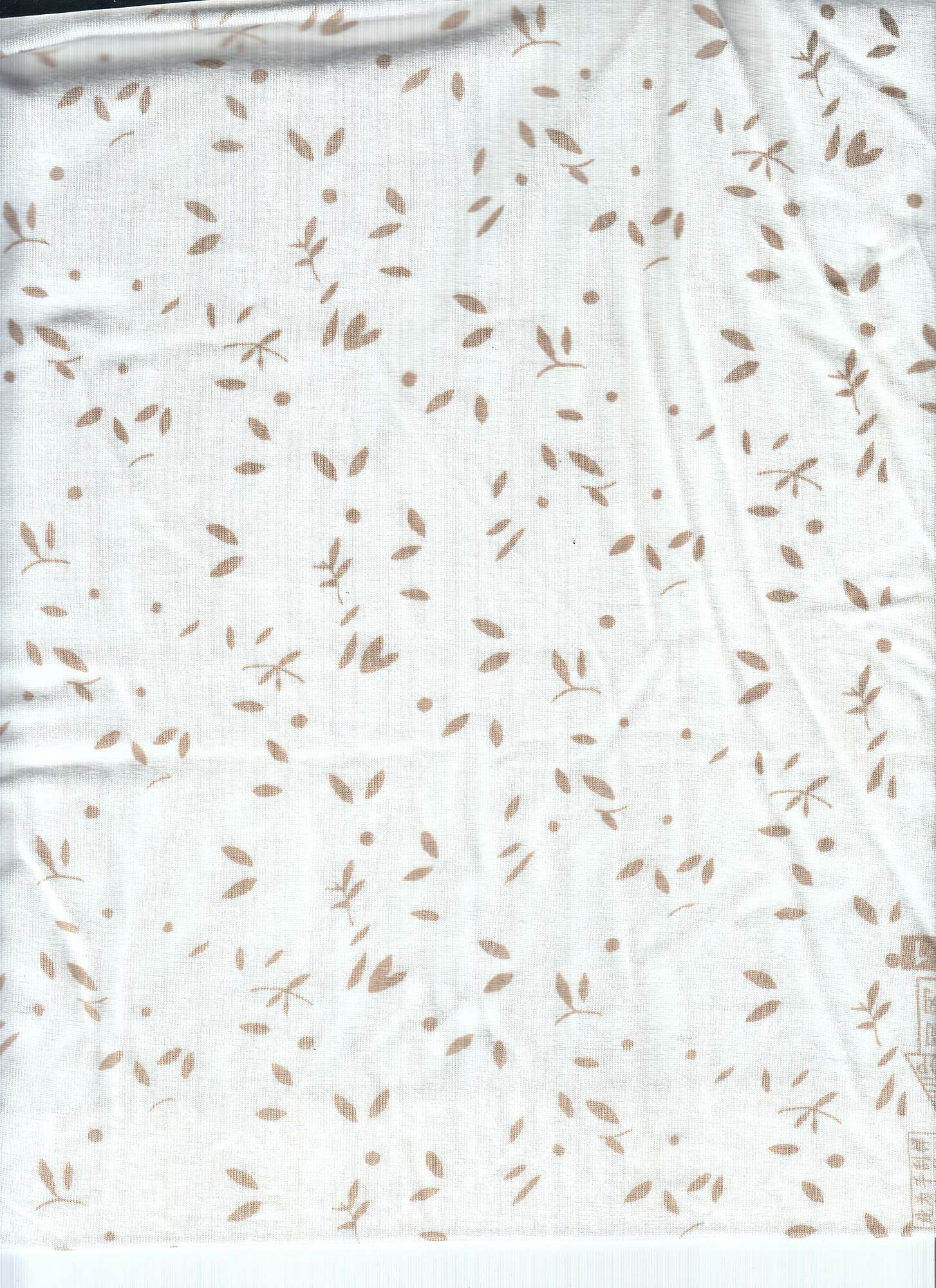 PFLR 10063 FALL WHITE/BEIGE BROWN PRINTS TEXTURED WOVEN