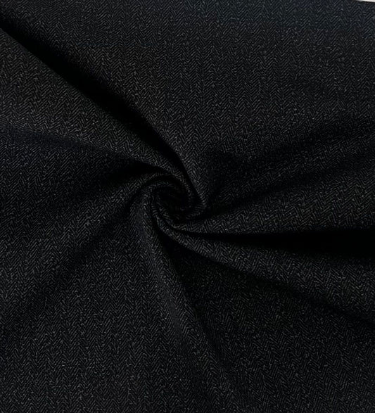 13999HERRINGBON BLACK BLACK KNITS PONTI/OTTOMAN PRINTS