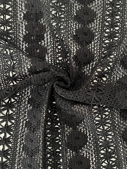 19696 BLACK NON STRETCH LACE
