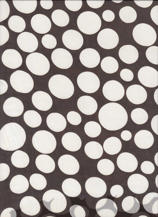HMCHIFFON DOT BROWN WHITE BROWN CHIFFONS PRINTS WOVEN