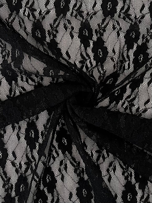 LACE 19726 BLACK STRETCH LACE