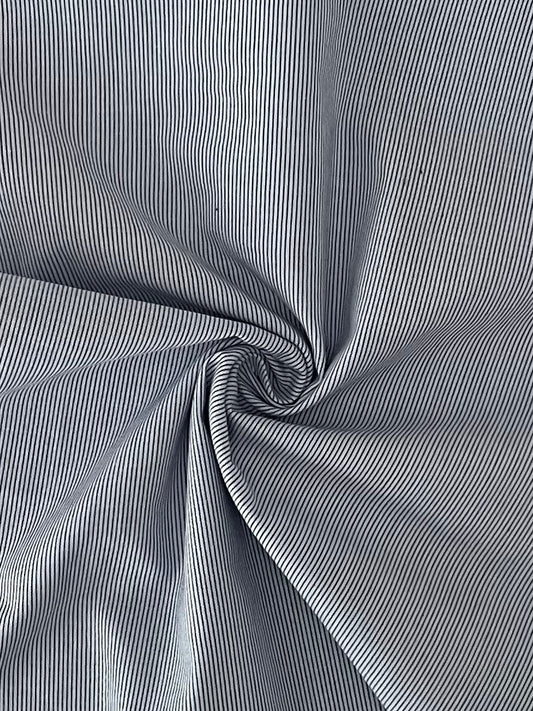 19408 DENIM/WHITE POPLIN PRINTS STRIPES WOVEN