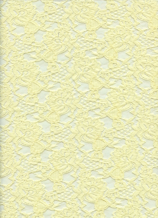 LACE 19725 PASTEL YELLOW* STRETCH LACE