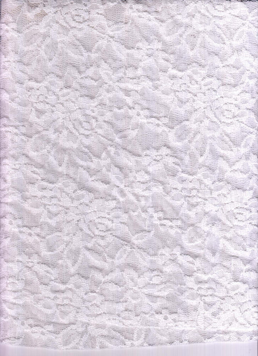 19609 OFFWHITE OFFWHITE/IVORY STRETCH LACE