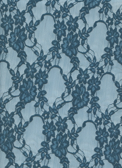 LACE 19608 TEAL STRETCH LACE