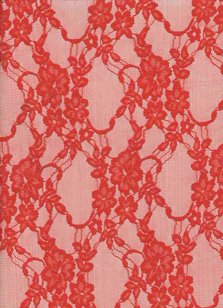 19608 CHERRY ORANGE STRETCH LACE