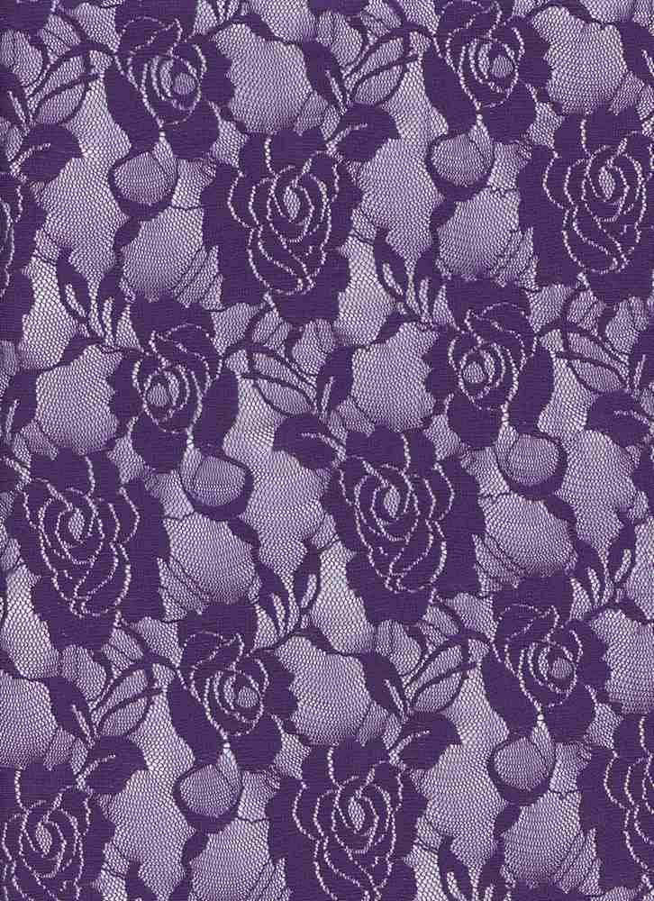 19610 EGGPLANT PURPLE STRETCH LACE