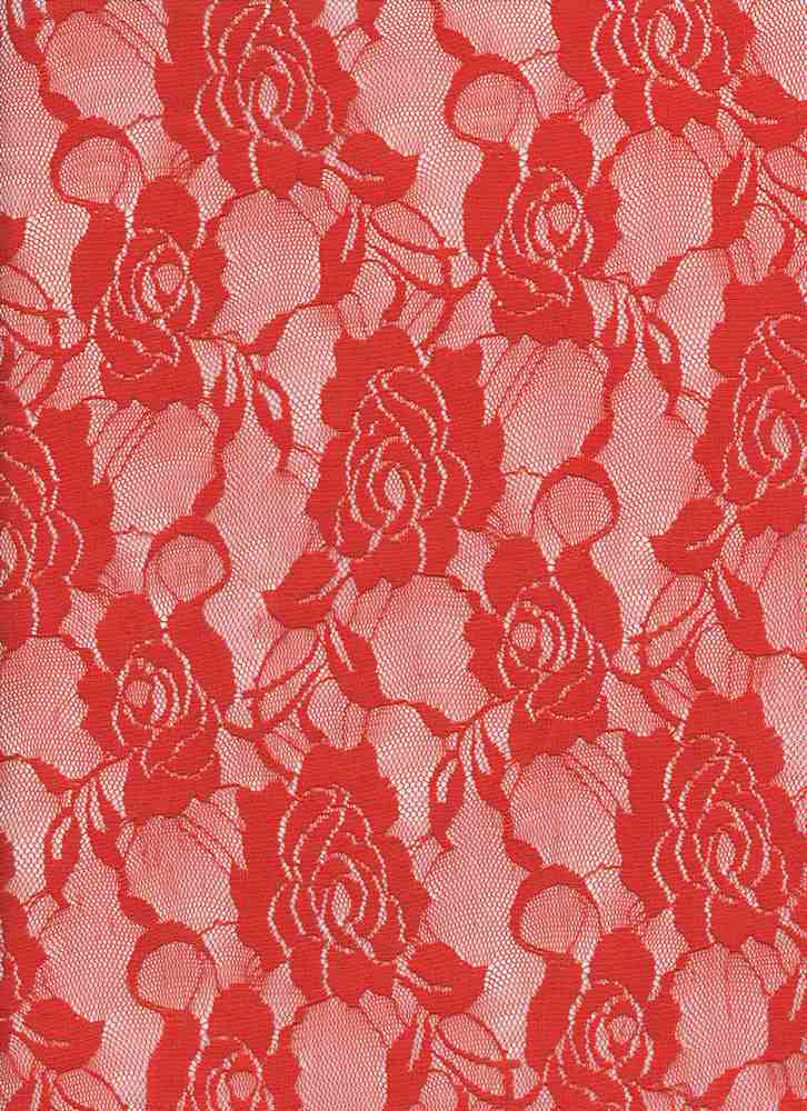 19610 CHERRY ORANGE STRETCH LACE