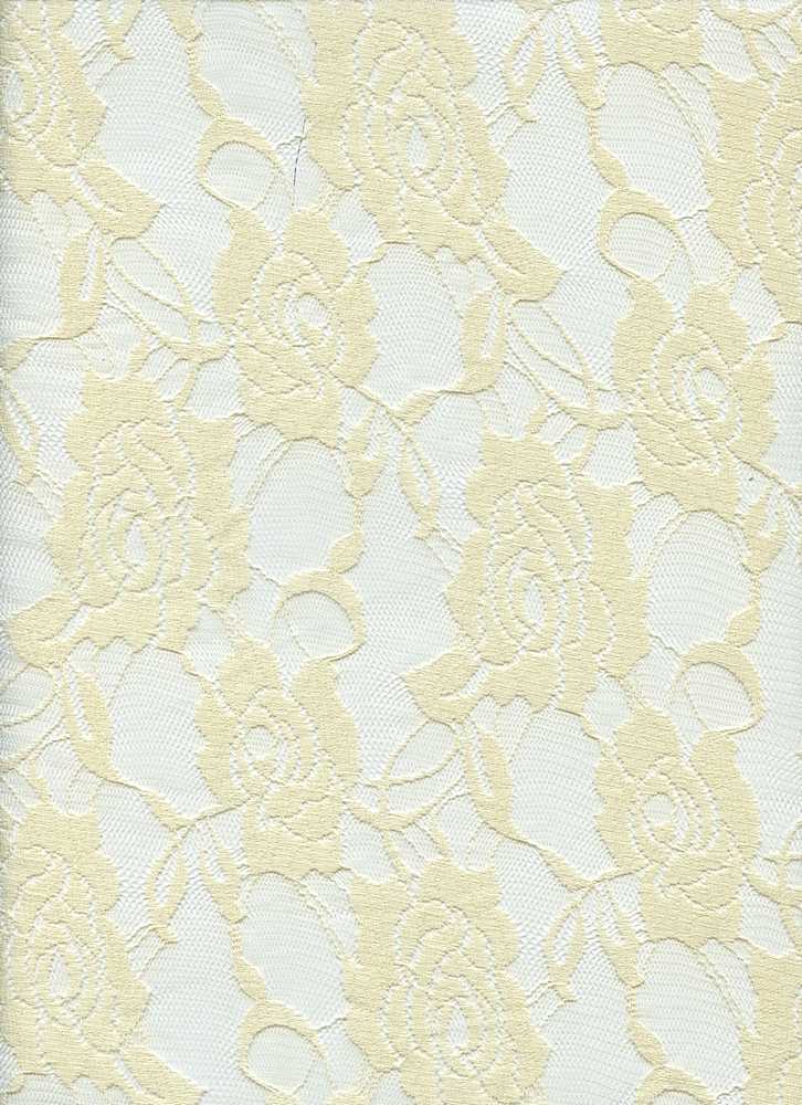 19610 NATURAL OFFWHITE/IVORY STRETCH LACE