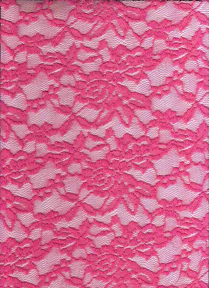 19609 LIPSTICK PINK STRETCH LACE