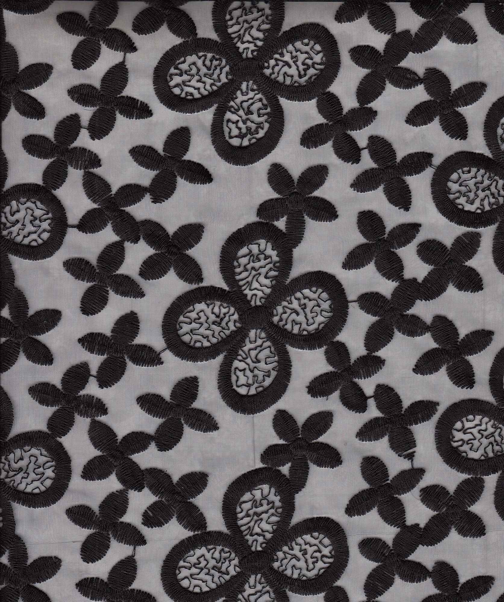 14094 BLACK BLACK EMBROIDERY