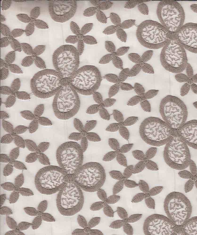 14094 MOCHA BROWN EMBROIDERY