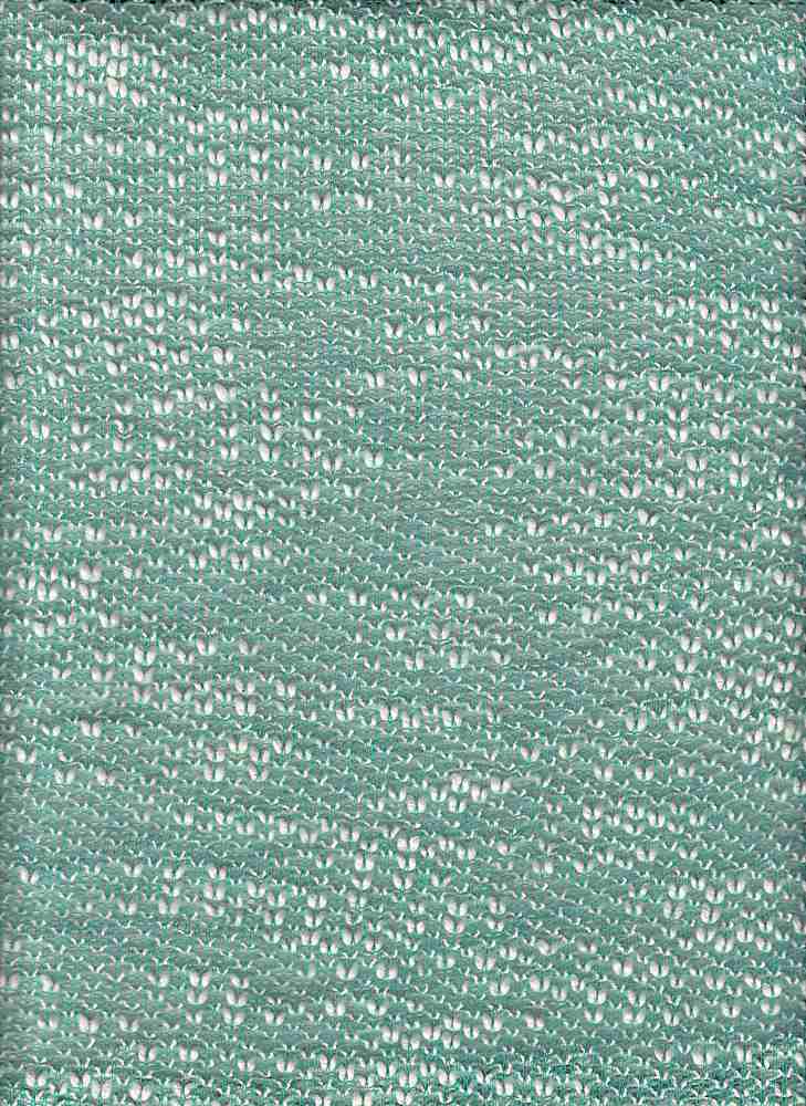 15167 JADE FRENCH TERRY GREEN KNITS LOW GAUGE SLUB/NEPS