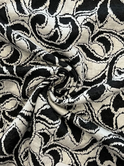 17045 BLACK/KNIT BLACK DOUBLE KNITS JACQUARD/NOVELTY PRINTS