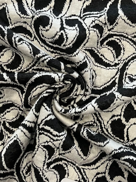 17045 BLACK/KNIT BLACK DOUBLE KNITS JACQUARD/NOVELTY PRINTS