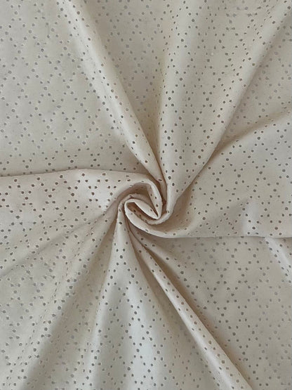 15112 NATURAL KNITS LEATHER OFFWHITE/IVORY PERFORATED SOLIDS