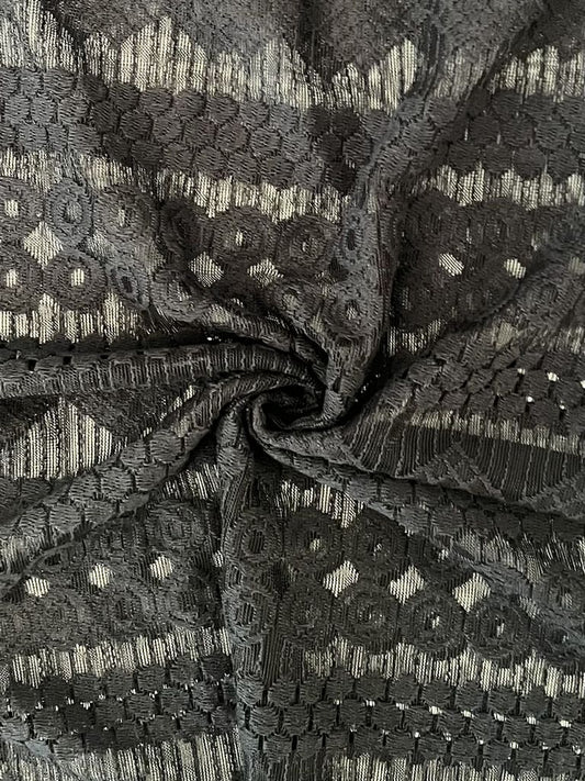 15108 BLACK BLACK NON STRETCH LACE